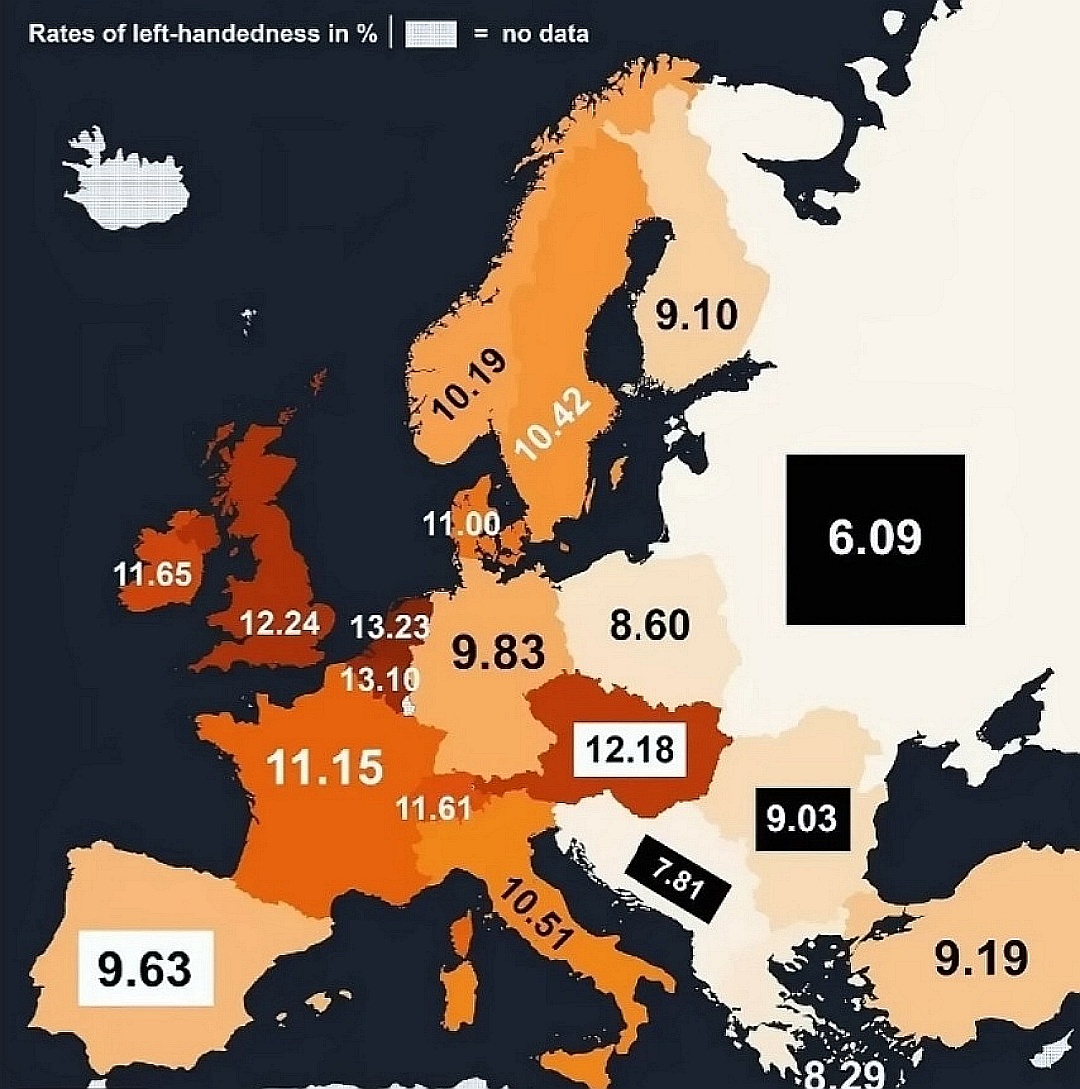 Krajowe wskaźniki leworęczności