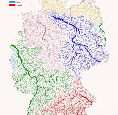 Dorzecza najważniejszych niemieckich rzek