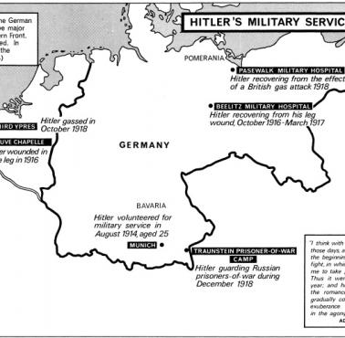 Służba przyszłego kanclerza Niemiec - A.Hitlera w wojnie 1914-1918