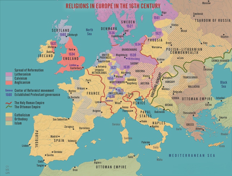 Religie w Europie w XVI wieku