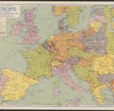 Mapa zmian terytorialnym po I wojnie światowej, mapa z 1924 roku