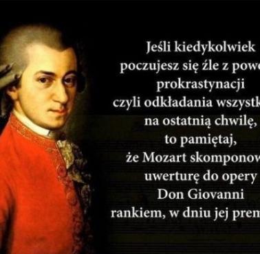 Mozart i prokrastynacja.