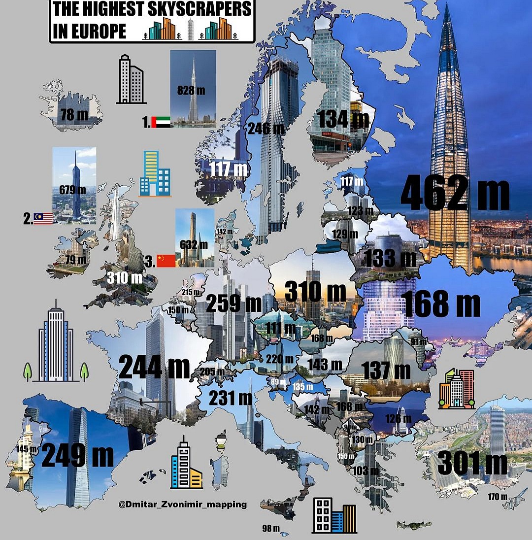 Najwyższe wieżowce w krajach europejskich, 2023