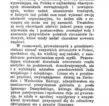 14 listopada 1918 roku.   Józef Piłsudski wyjaśnia czemu na stanowisku premiera Polski widzi Ignacego Daszyńskiego