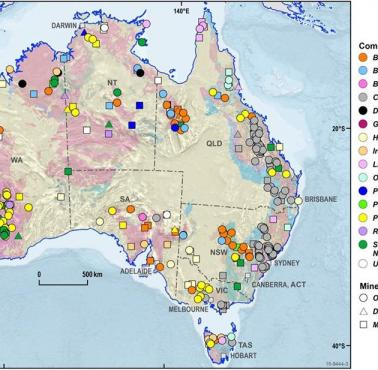 Mapa surowcowa Australii