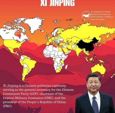 Kraje, które odwiedził prezydent Chin Xi Jinping, 2023