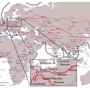 Główne szlaki transportowe Euroazji i Afryki