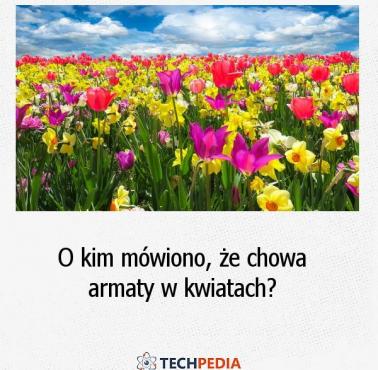 O kim mówiono, że chowa armaty w kwiatach?