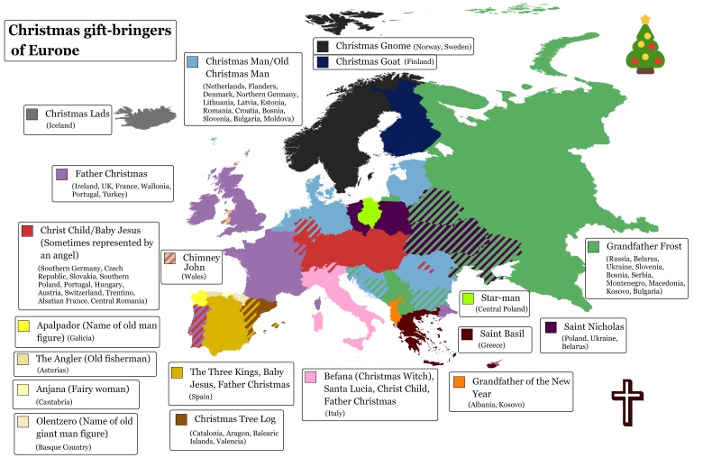 Kto w Święta przynosi w Europie prezenty