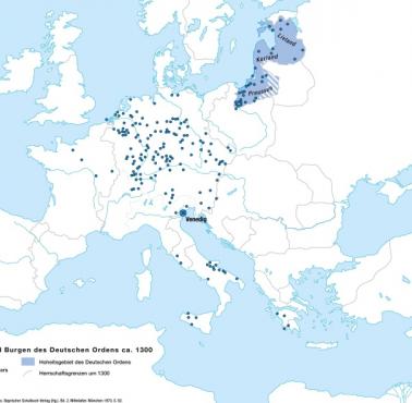 Baliwaty (okręgi) zakonu krzyżackiego w 1300 roku znajdowały się głównie na terenie Cesarstwa