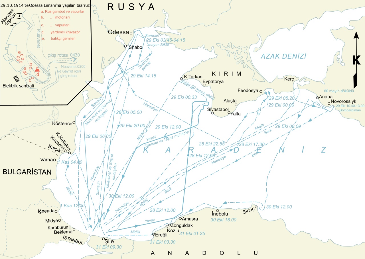 Atak Turków na na rosyjskie porty podczas I wojny światowej