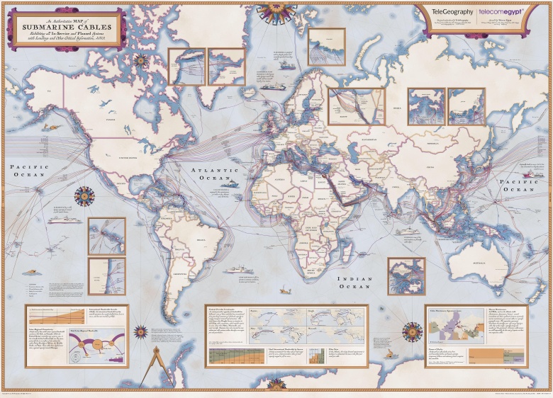 Mapa podmorskich kabli, 2023