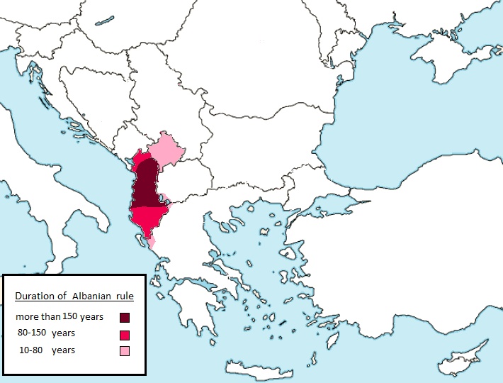 Terytoria pod panowaniem Albanii