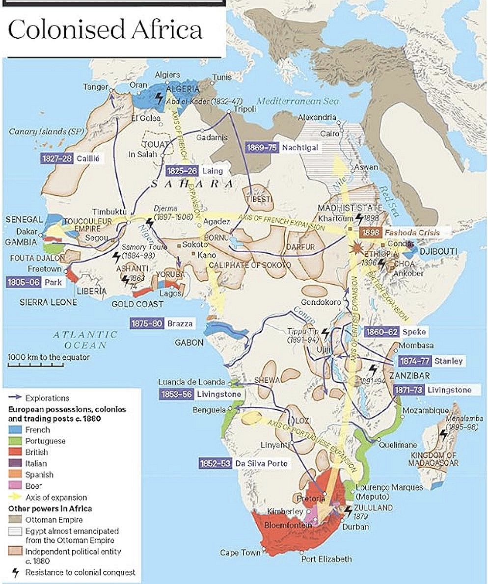 Kolonizowanie Afryki. Kraje afrykańskie i pomniejsze kolonie przed konferencją berlińską w 1884-1885
