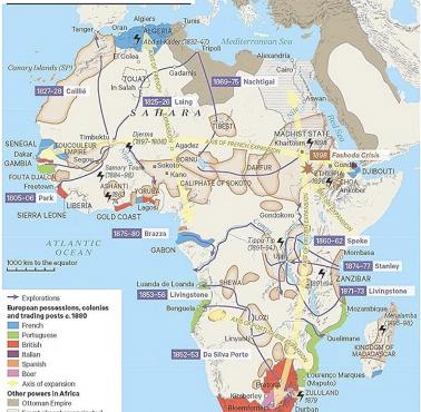 Kolonizowanie Afryki. Kraje afrykańskie i pomniejsze kolonie przed konferencją berlińską w 1884-1885