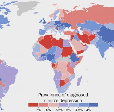 Wskaźniki występowania depresji na świecie