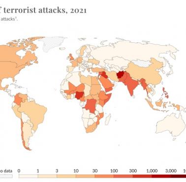 Liczba ataków terrorystycznych w 2021 r.