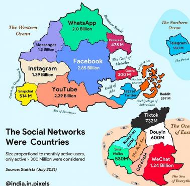 Największe firmy social media na świecie z liczbą użytkowników w 2021 roku