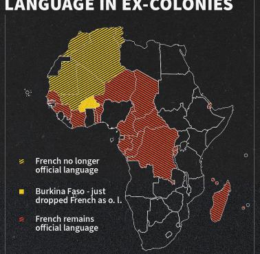 Używanie francuskiego jako języka urzędowego w Afryce