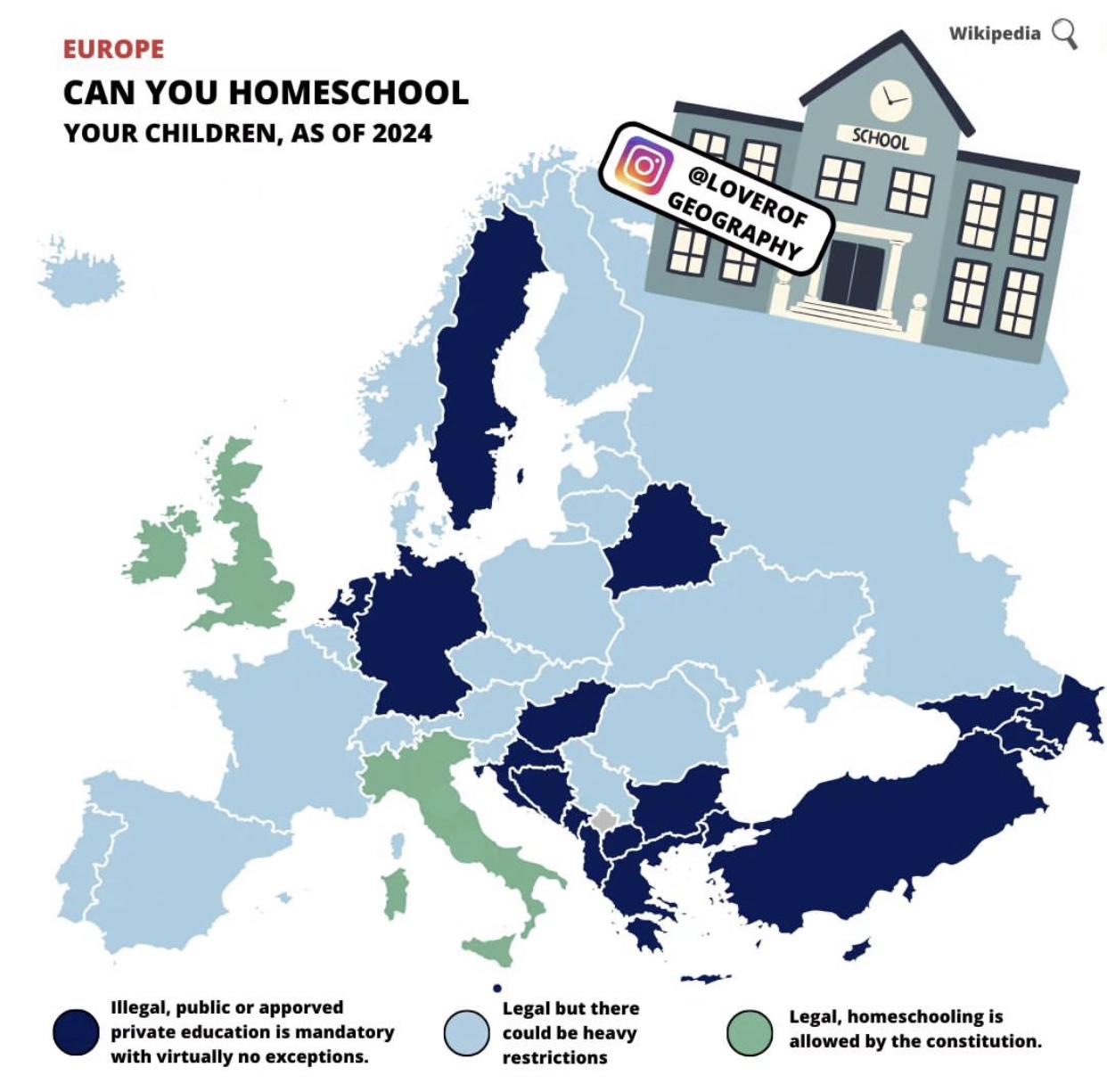 Gdzie w Europie można uczyć w domu? 2024 (nauczanie domowe)