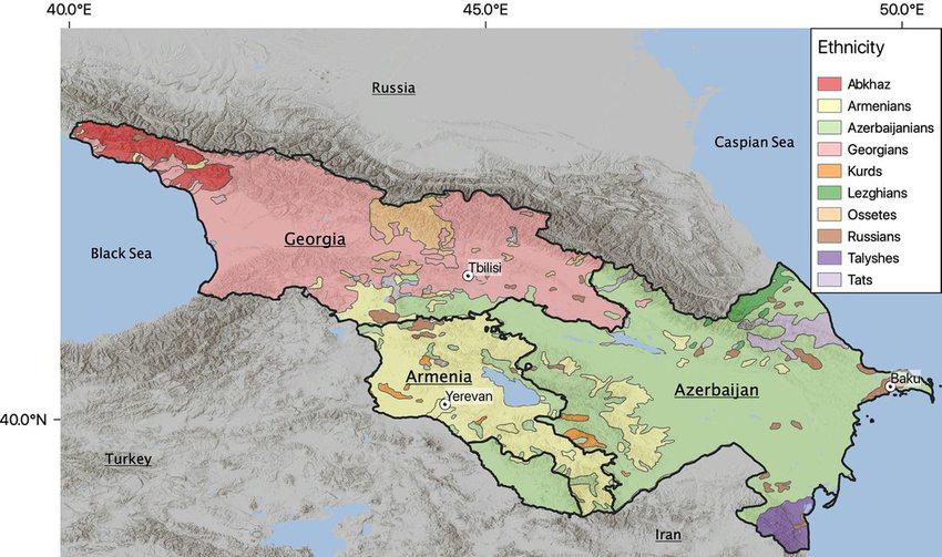 Grupy etniczne Kaukazu Południowego według radzieckiego spisu ludności z 1979 r.
