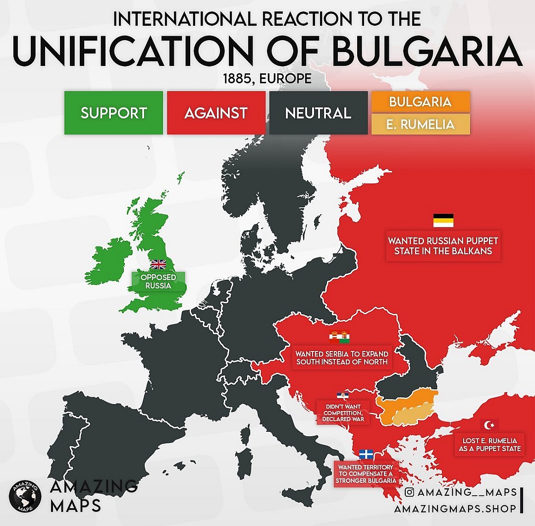 Międzynarodowa reakcja na zjednoczenie Bułgarii, 1885