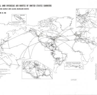 Mapa tras lotniczych USA, 1965