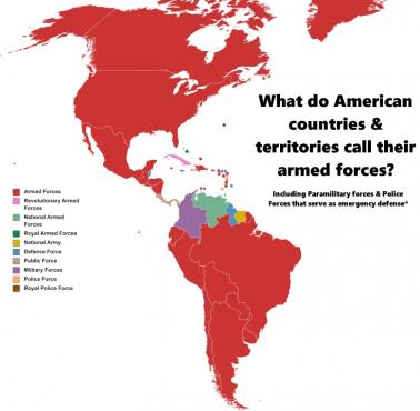 Jak w obu Amerykach nazywane są siły zbrojne?