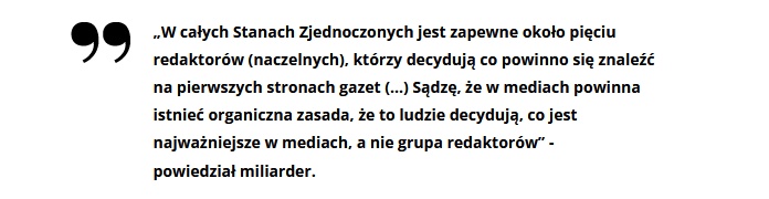 „W całych Stanach Zjednoczonych jest zapewne około pięciu redaktorów ....