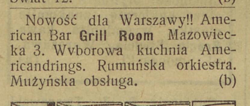 Warszawska atrakcja z 1919 roku