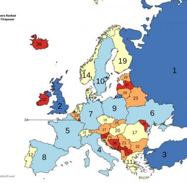 Ranking Global Firepower Index (siły wojska) w Europie z 2024 roku