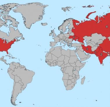Największe armie świata uszeregowane według aktywnego personelu wojskowego na styczeń 2024 r. (w tysiącach)