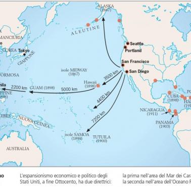 Ekspansja USA w drugiej połowie XIX wieku i pierwszej połowie XX wieku, wojna z Hiszpanią i Filipinami ... od 1867 roku