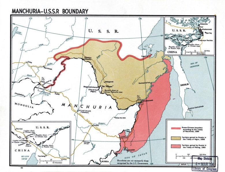 Okupowane przez Rosję obszary Chin (Mandżuria) i dorzecze Hēilóng Jiāng (ros.Amur)
