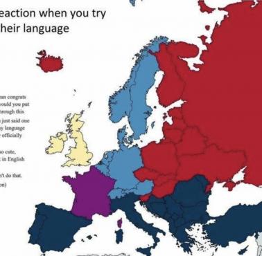 Reakcja ludzi w Europie, gdy próbujesz mówić w ich języku