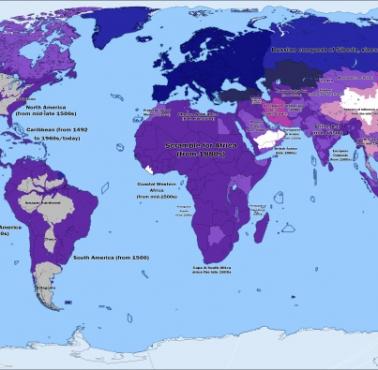 Podbój i kolonizacja świata przez państwa europejskie (mapa diachroniczna)