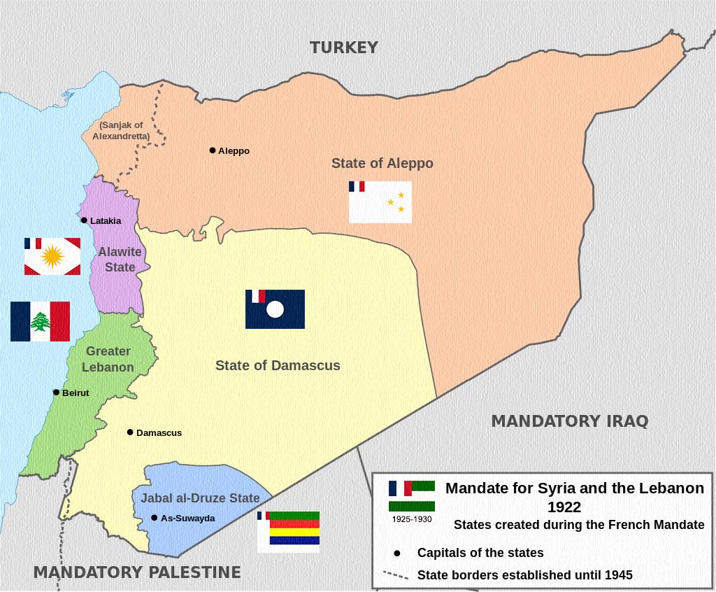 Francuski mandat dla Syrii (Dywizja Sześciu Państw), 1922