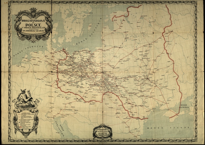 Drogi handlowe w Polsce w wiekach średnich i w. XVI w opracowaniu Stanisława Lewickiego, wydana w 1926 roku