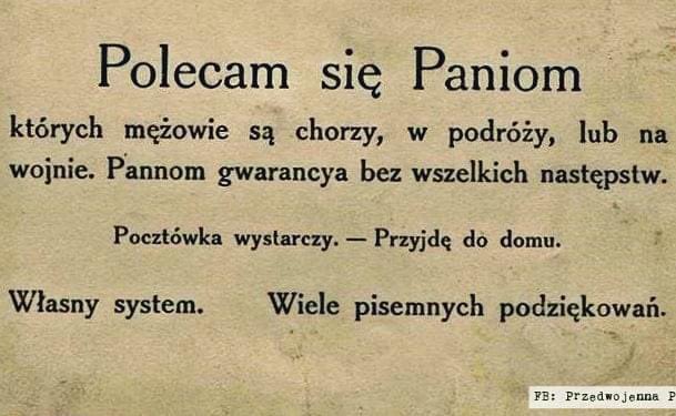 Przedwojenne usługi żigolaka :)