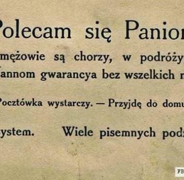 Przedwojenne usługi żigolaka :)