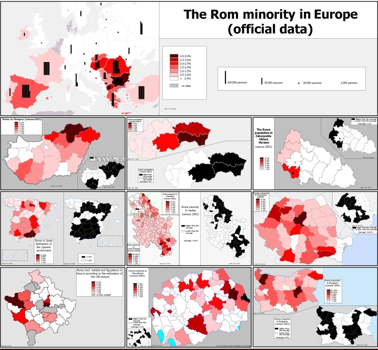 Populacja (diaspora) Romów (społeczność cygańska) w Europie