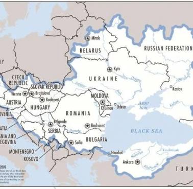 Mapa zlewiska Morza Czarnego