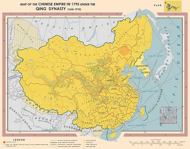 Mapa Chin z 1795 roku