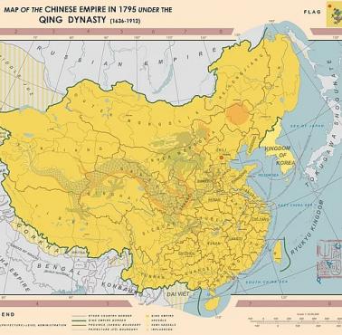Mapa Chin z 1795 roku