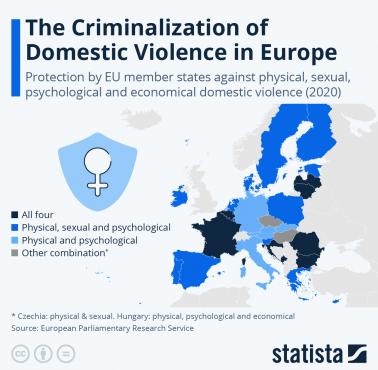 Kryminalizacja przemocy domowej w Europie, 2020