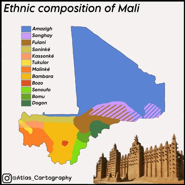 Mapa etniczna Mali