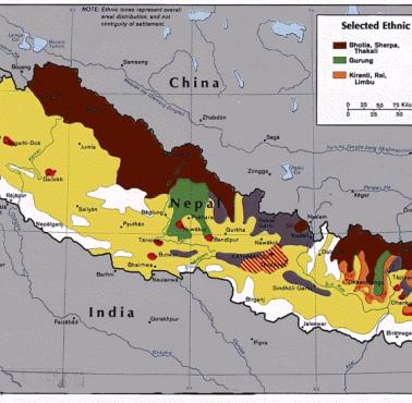 Mapa etniczna Nepalu