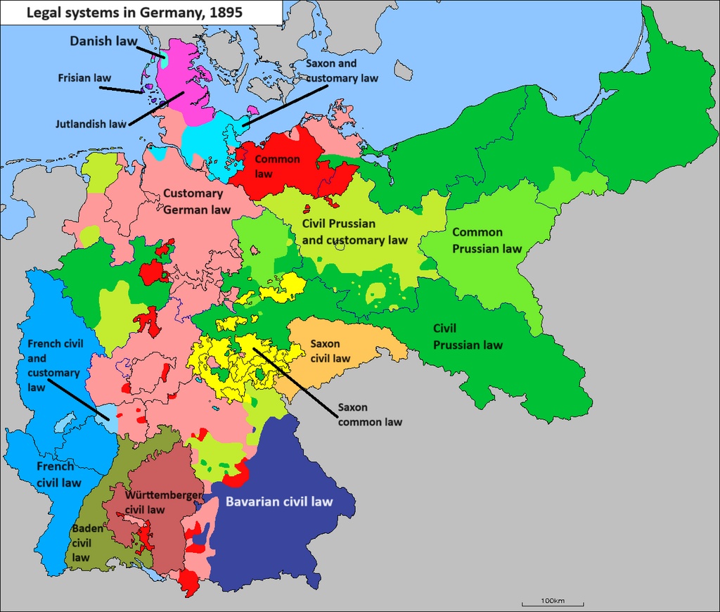 System prawny w Niemczech przed unifikacją prawa cywilnego w 1900 r.