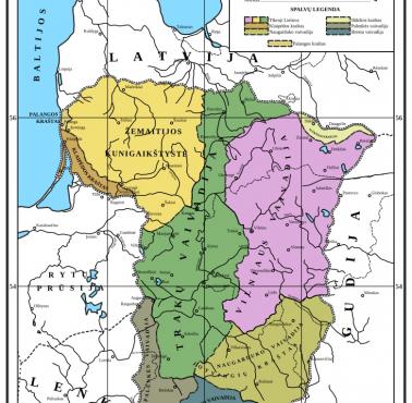 Mapa roszczeń Litwy podczas konferencji pokojowej w Paryżu z lat 1919-1920