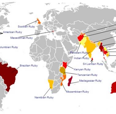 Gdzie na świecie występują rubiny?